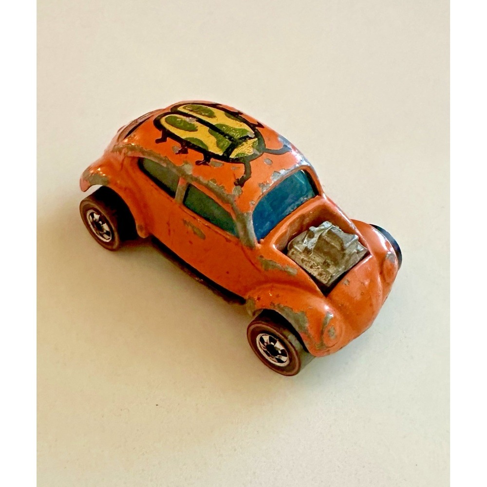 Hot Wheels 1967 Redline Volkswagen Beetle VW Bug Custom Orange Vintage Mattel
